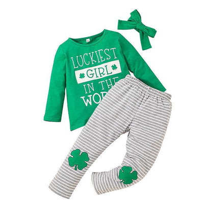 Children's Alphabet T-shirt Pants Two-Piece Set