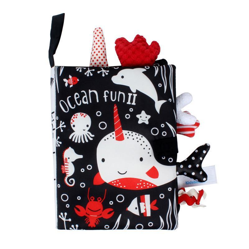 Baby Cloth Book, Stereoscopic Tail Can't Tear Books Toys