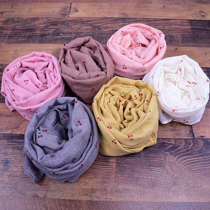 Children's Cotton and Linen Thin Warm Silk Scarf