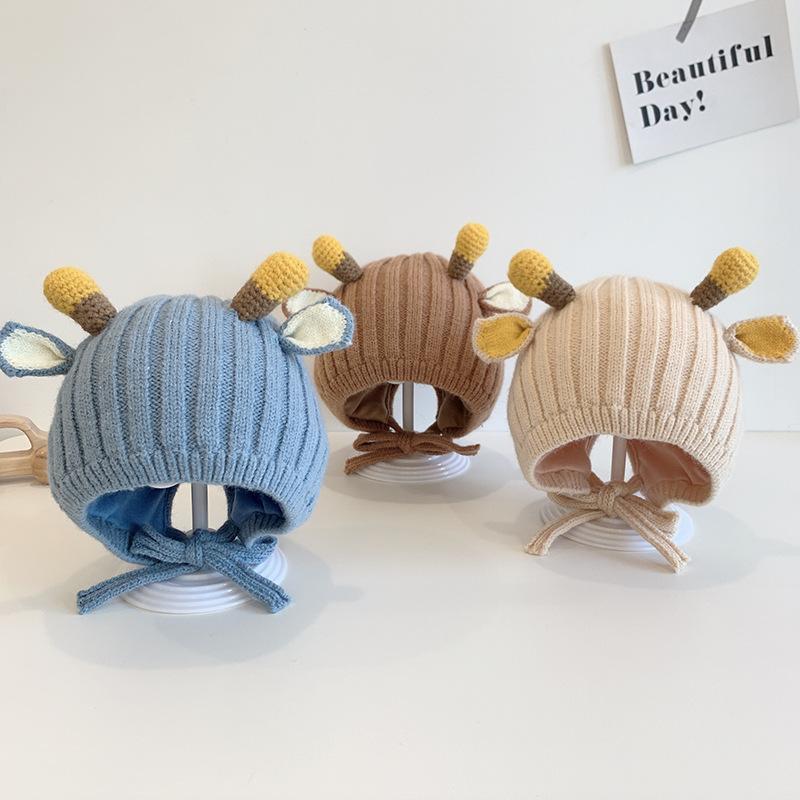Children's Wool Ear Protection Hat Bee Knitted Hat