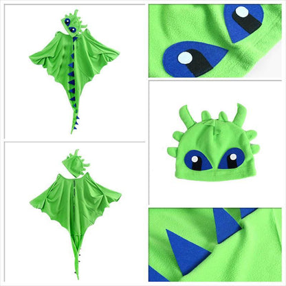 Dinosaur Cape Hat Mask Children Dress Up Halloween Cosplay