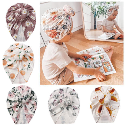Children's Print Donut Head Band Baby Headscarf
