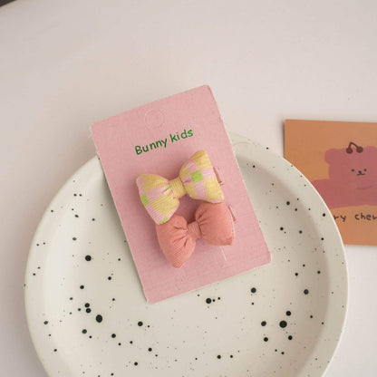 Children's Solid Color Bow Hairpin