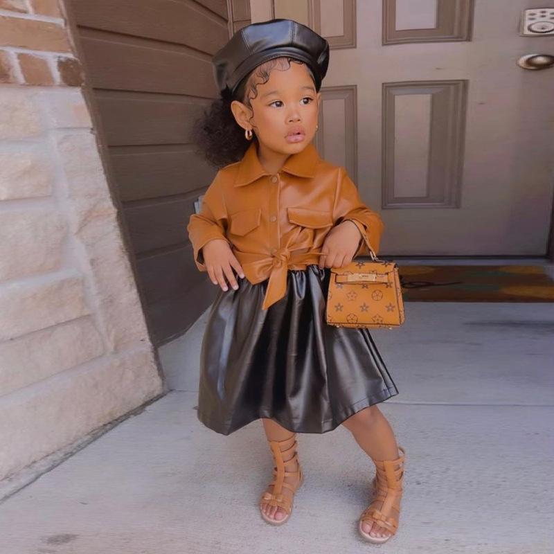 Girls' Kids Faux Leather Dress