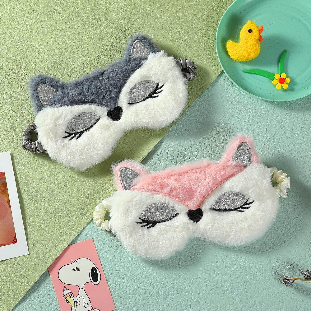 Children's Plush Eyeshade Cartoon Fox Pattern