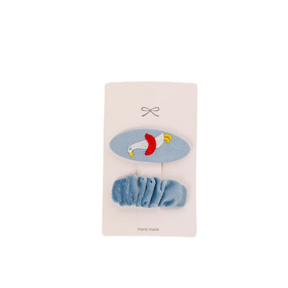 Children's Fabric Embroidered Hairpin Set