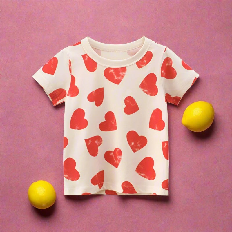 Children's short sleeve printed T-shirt