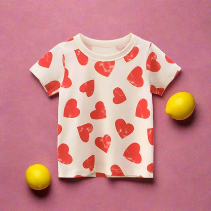 Children's short sleeve printed T-shirt