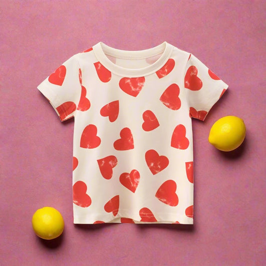 Children's short sleeve printed T-shirt