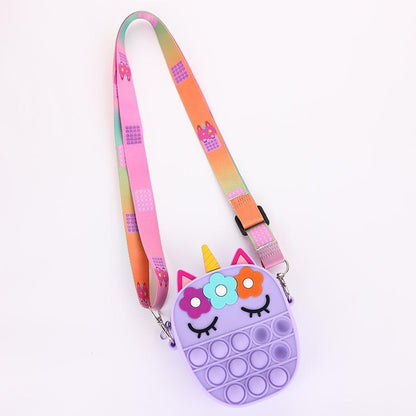 Silicone Bag Unicorn Backpack Decompression Toy