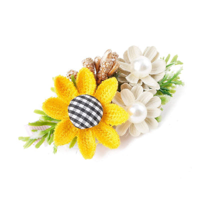Pink Simulation Headflower Hair Accessories