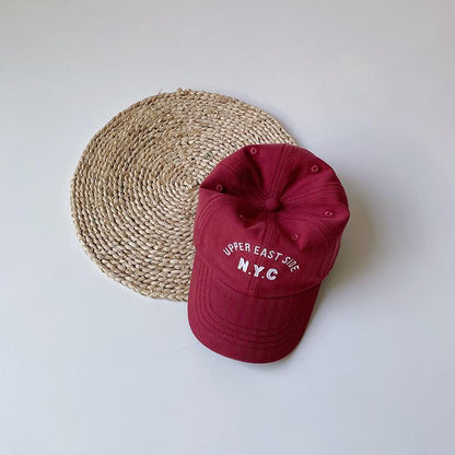 Parent-child Soft Top Embroidered Alphabet Visor Baseball Cap