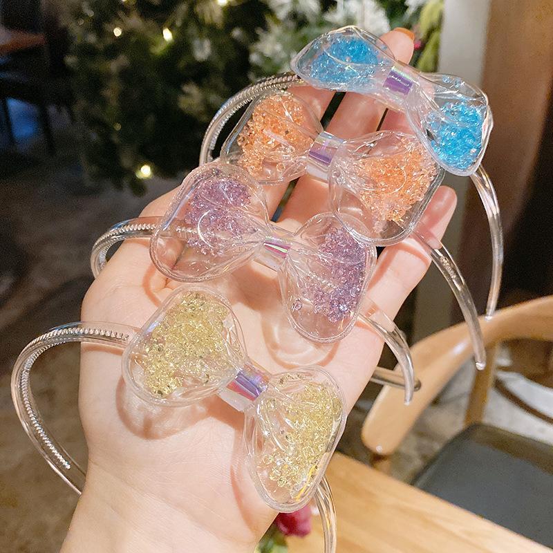 Children's headband girl's transparent quicksand bow