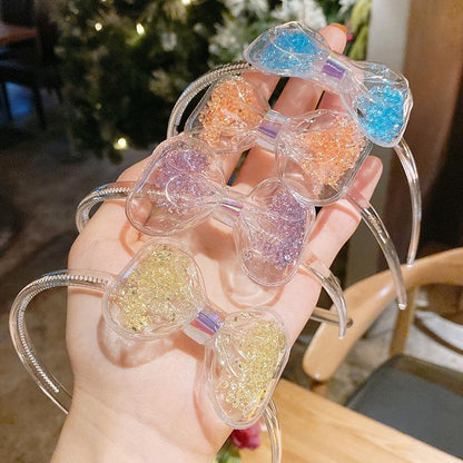 Children's headband girl's transparent quicksand bow