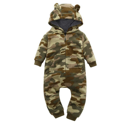Long-sleeved Jumpsuit Velvet Baby Clothes Climbing Clothes
