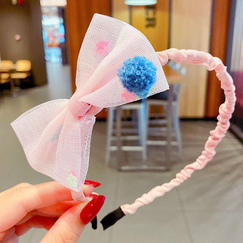 Girl's Hair Hoop Mesh Cartoon Broken Hair Clip Headdress