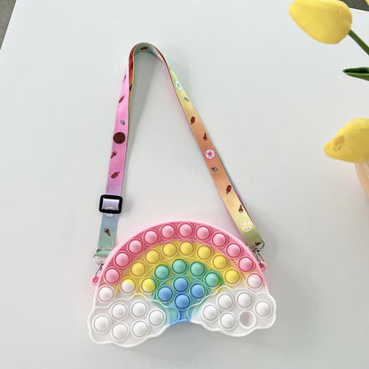 Mobile Coin Purse Silicone Rainbow Cloud Silicone Bag
