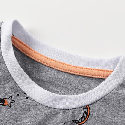 Children's short sleeved boys' casual cartoon two-piece set