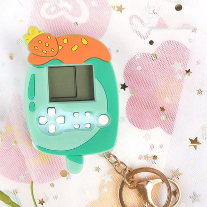 Strawberry Ice Cream Game Pendant Keychain