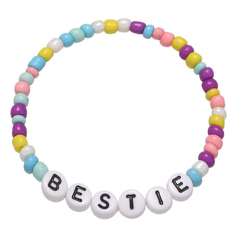 Hand-made Letter Encouraging Word Children's Bead Bracelet