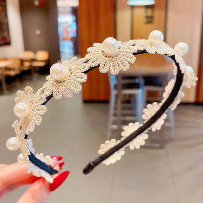 Girl's Hair Hoop Mesh Cartoon Broken Hair Clip Headdress