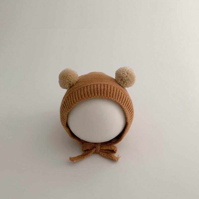 Baby Thickened Knit Hat Ear Wool Cap