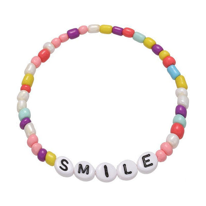 Hand-made Letter Encouraging Word Children's Bead Bracelet