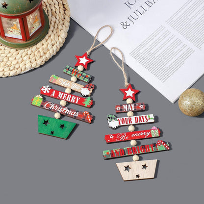 Christmas Wooden Decorative Pendant Christmas Tree Ornaments