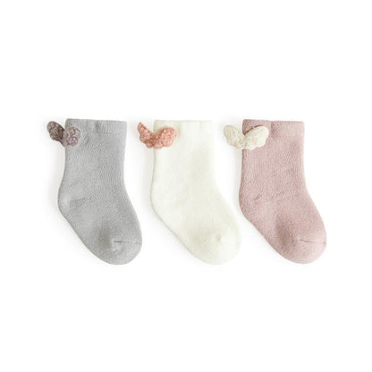 Baby Cartoon Thickened Terry Warm Tube Socks | 3pair/bag