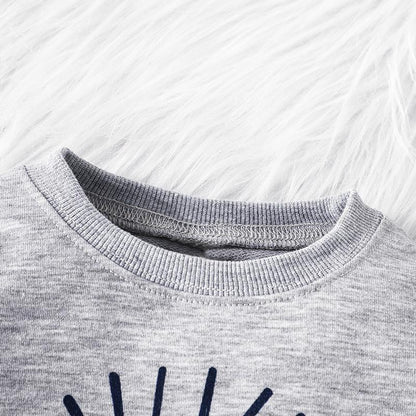 Children's Pullover Long Sleeve Sweatshirt Pants Set