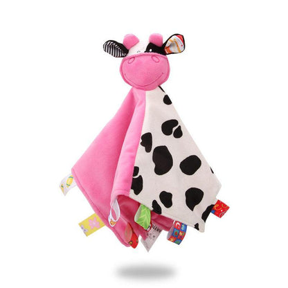 Baby Animal Comfort Towel with Rattle Plush Toy