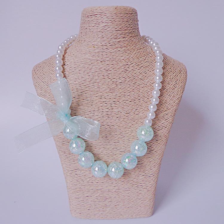 Clothing Ribbon Bow Accessories Children's Necklace Bracelet Set