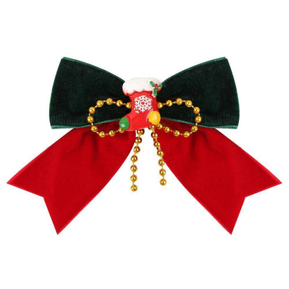 Children's Christmas Hair Clip Handmade Bow Hairpin