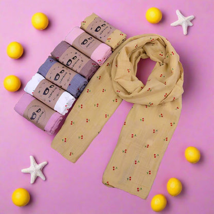 Children's Cotton and Linen Thin Warm Silk Scarf