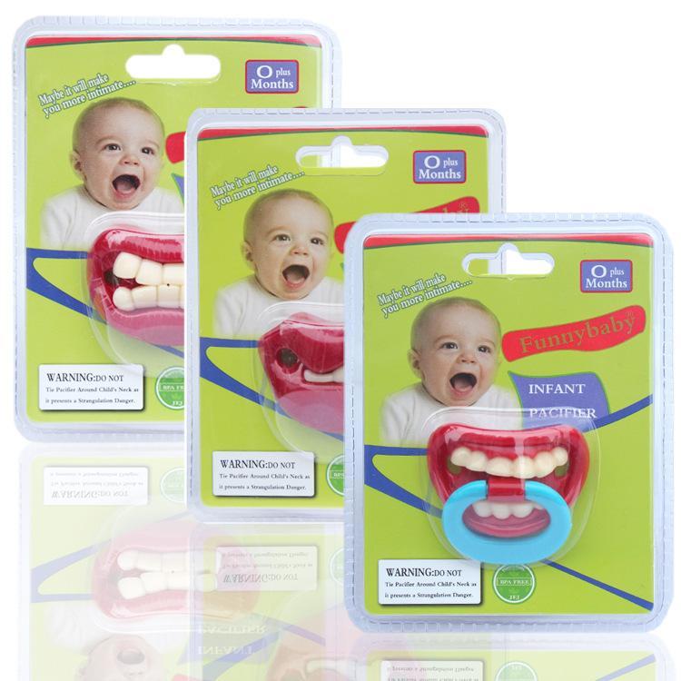 Funny Buck Tooth Pacifier Funny Teeth Baby Silicone Nipple