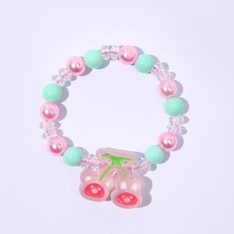 Children's Color Crystal Bracelet Transparent Handmade Beads