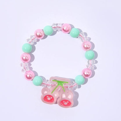 Children's Color Crystal Bracelet Transparent Handmade Beads