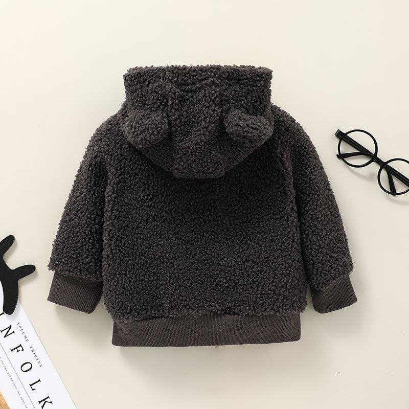 Baby Cartoon Hooded Zipper Shirt