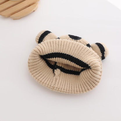 Striped Bear Kids Knit Hat