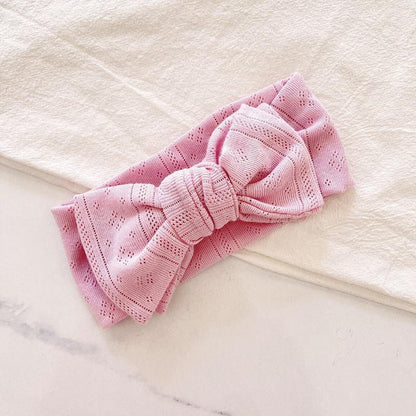 Children's Knitted Stretch Bow Hair Tape