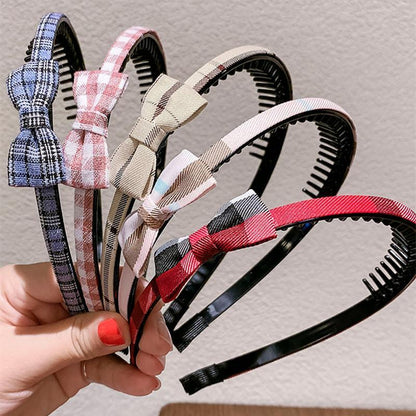 Children's Bow Hair Hoop Toothed Non-slip Hairpin