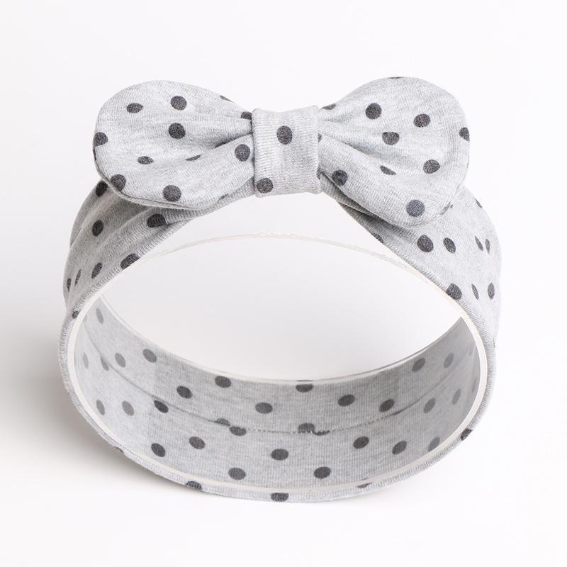 Baby Bow Headband Wave Dot Hair Band Solid Color