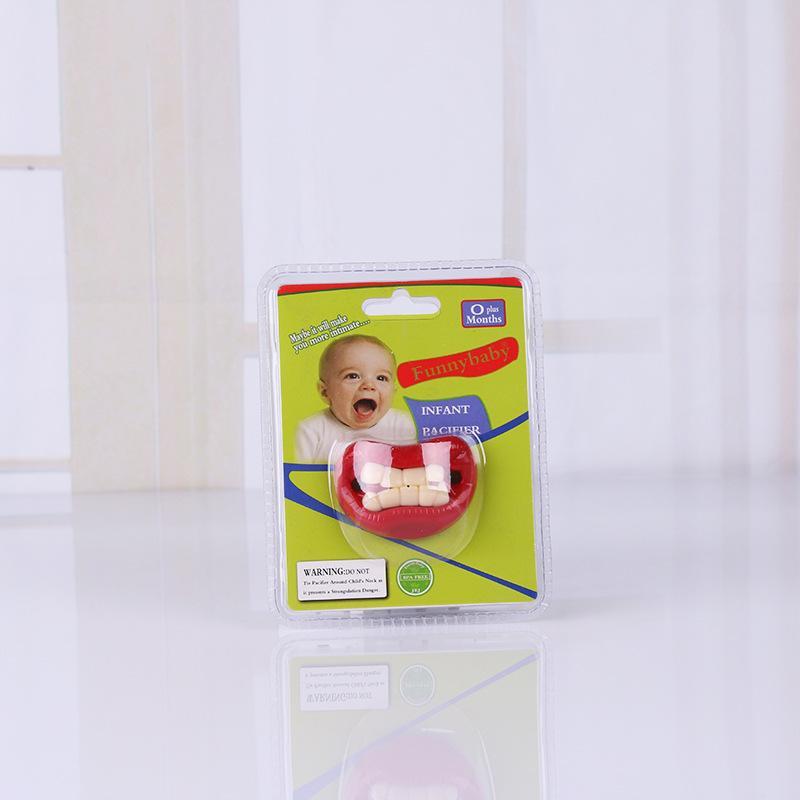 Funny Buck Tooth Pacifier Funny Teeth Baby Silicone Nipple