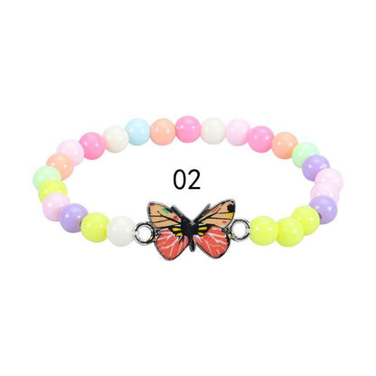 Children's Colorful Beaded Bracelet Colorful Butterfly Bracelet
