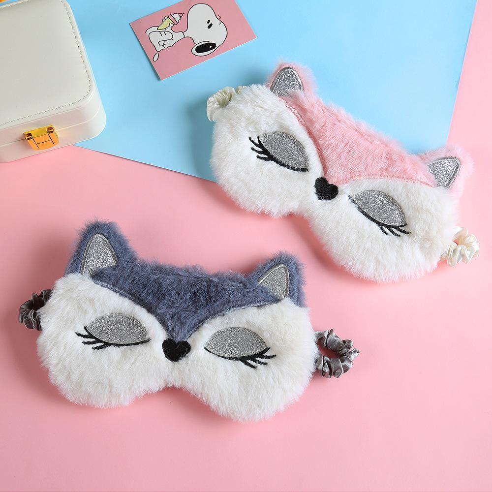 Children's Plush Eyeshade Cartoon Fox Pattern