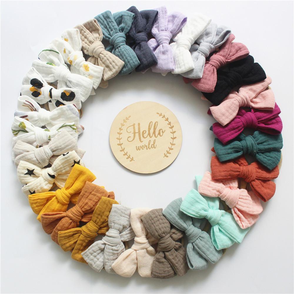 Baby Cotton Gauze Bow Hair Band Children's Hair Accessories