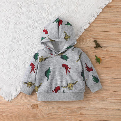 Children's Spring and Autumn Long Sleeve Hat Wear Pants Set