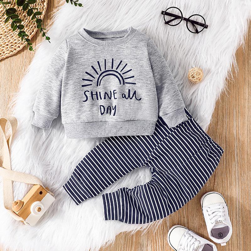 Children's Pullover Long Sleeve Sweatshirt Pants Set