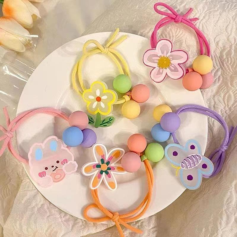 Cartoon Color Graffiti Hair Ring High Elastic Head Rope