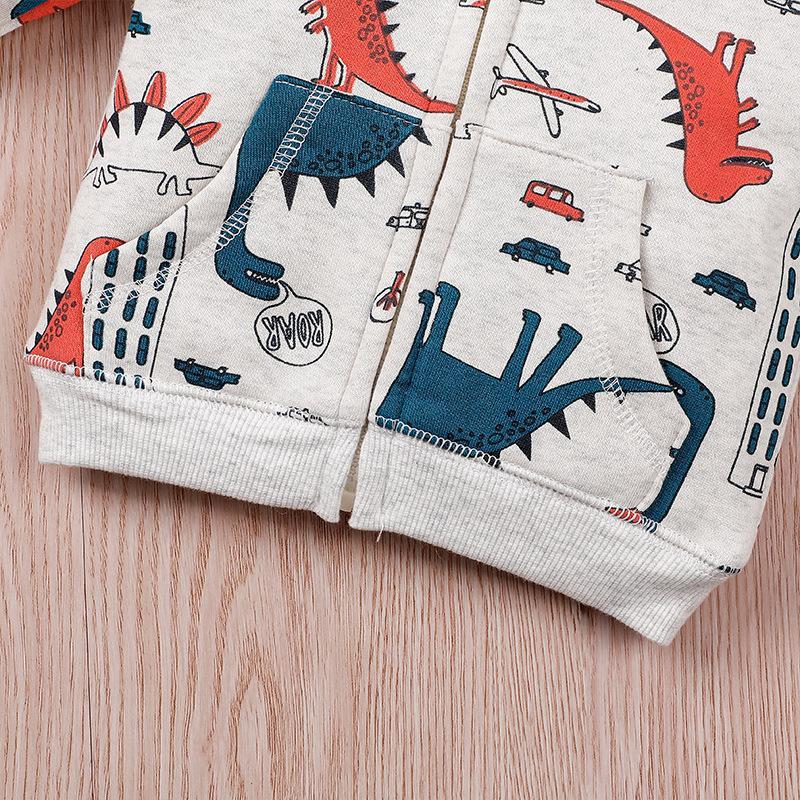 Children's Wear Dinosaur Jacket Pants Two-Piece Set